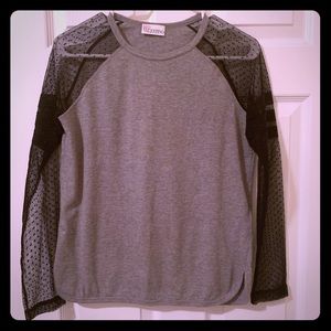 RED Valentino Grey Cotton Top